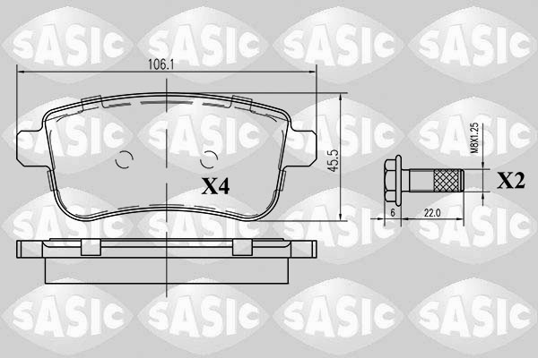 SASIC Hátsó fékbetét 6214023_SAS