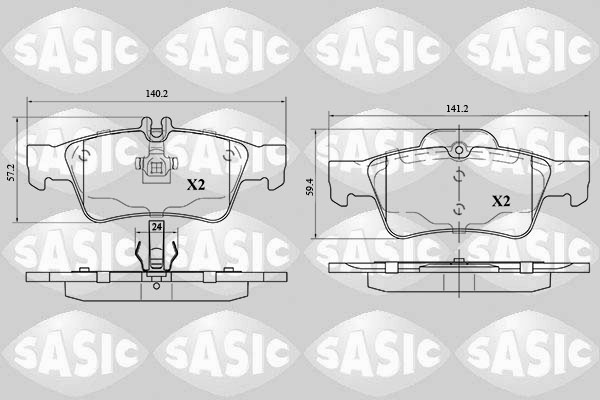 SASIC Hátsó fékbetét 6216105_SAS