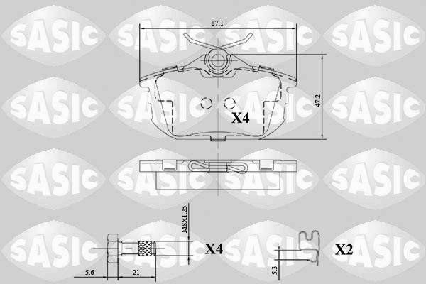 SASIC Hátsó fékbetét 6216139_SAS