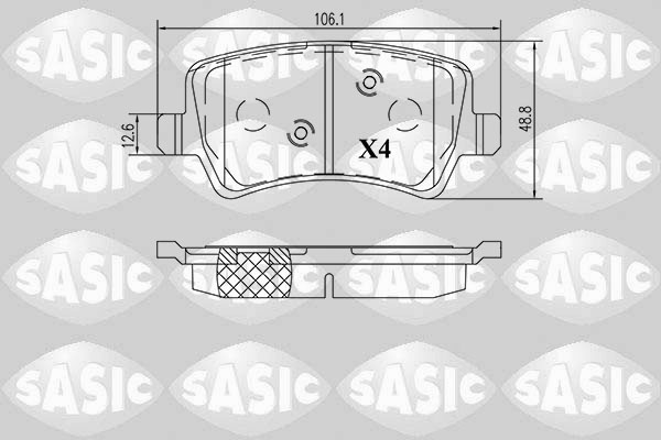 SASIC Hátsó fékbetét 6216160_SAS