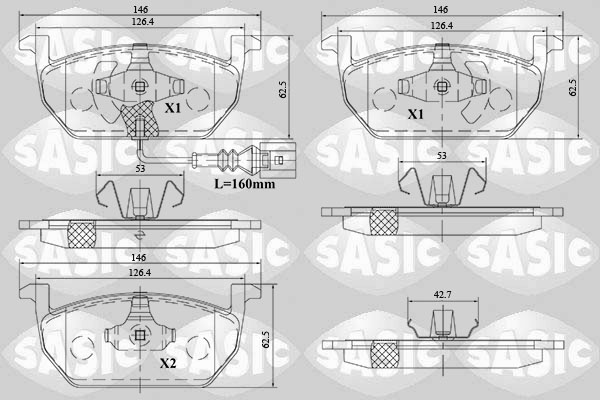 SASIC Első fékbetét 6216164_SAS