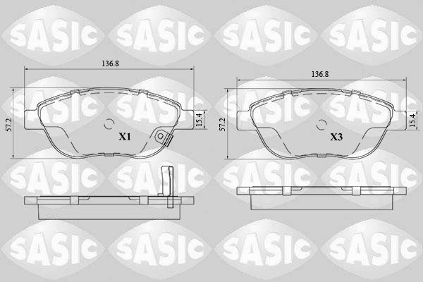 SASIC Fékbetét, mind 6216204_SAS