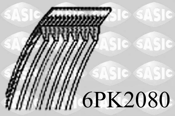 SASIC Hosszbordásszíj 6PK2080_SAS