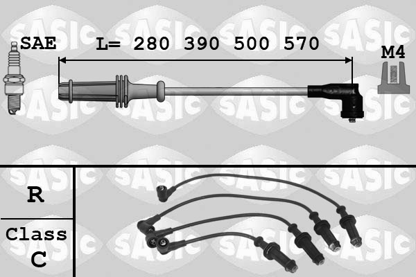 SASIC Gyújtókábel készlet 9280003_SAS