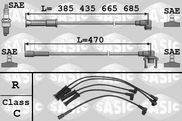 SASIC Gyújtókábel készlet 9284007_SAS