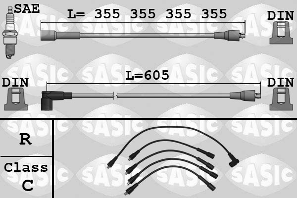 SASIC Gyújtókábel készlet 9284017_SAS