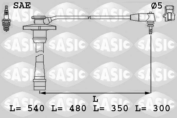 SASIC Gyújtókábel készlet 9286001_SAS