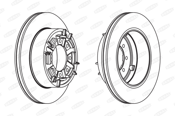 BERAL Hátsó féktárcsa BCR140A_BERAL