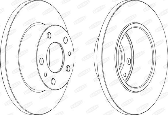 BERAL Hátsó féktárcsa BCR195A_BERAL