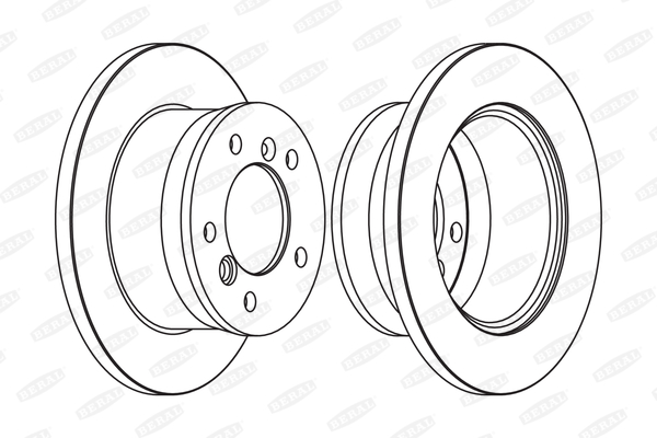 BERAL Hátsó féktárcsa BCR229A_BERAL