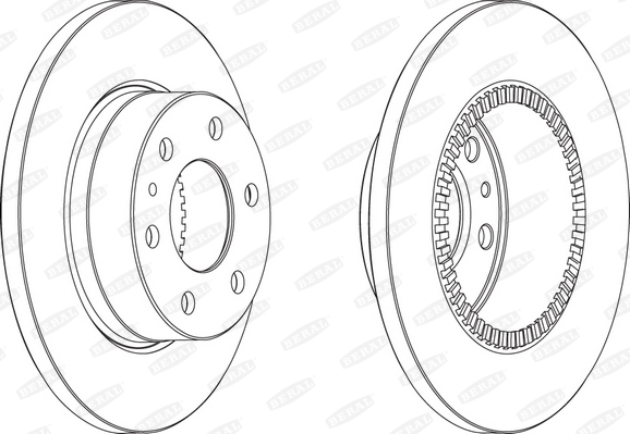 BERAL Hátsó féktárcsa BCR316A_BERAL