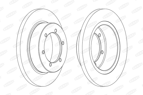 BERAL Hátsó féktárcsa BCR327A_BERAL