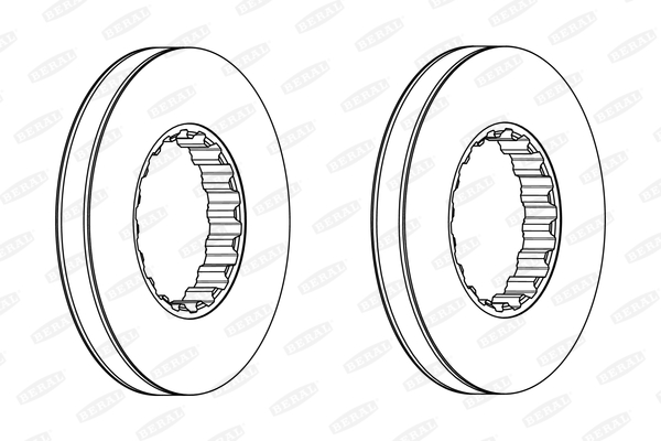 BERAL Hátsó féktárcsa BCR334A_BERAL