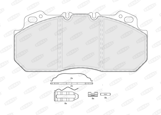 BERAL Fékbetét, mind BCV29090TK_BERAL