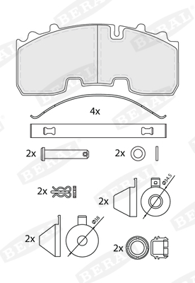 BERAL Fékbetét, mind BCV29265TK_BERAL