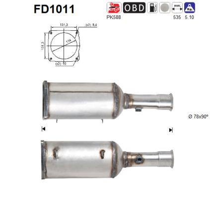 AS Részecskeszűrő, kipufogó FD1011_AS2