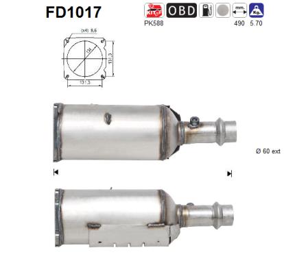 AS Részecskeszűrő, kipufogó FD1017_AS2