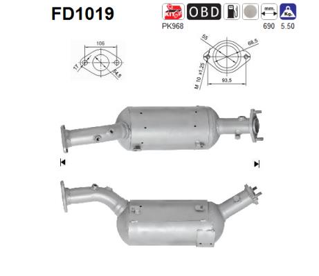 AS Részecskeszűrő, kipufogó FD1019_AS2