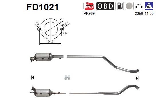 AS Részecskeszűrő, kipufogó FD1021_AS2