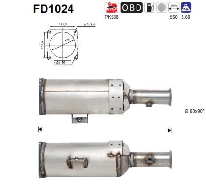 AS Részecskeszűrő, kipufogó FD1024_AS2