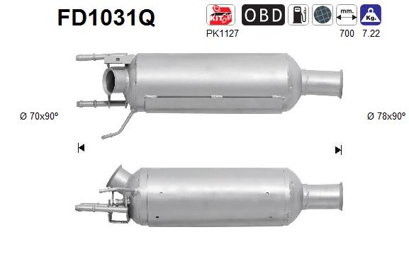 AS Részecskeszűrő, kipufogó FD1031Q_AS2