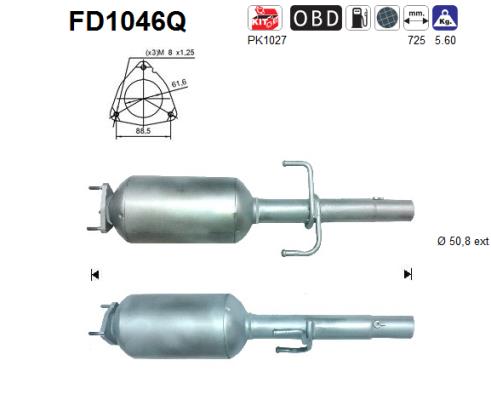 AS Részecskeszűrő, kipufogó FD1046Q_AS2