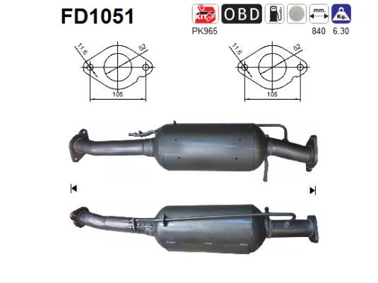 AS Részecskeszűrő, kipufogó FD1051_AS2