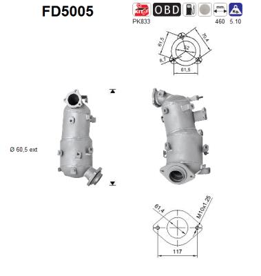 AS Részecskeszűrő, kipufogó FD5005_AS2