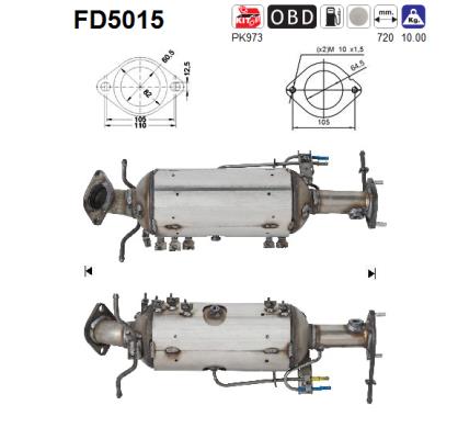 AS Részecskeszűrő, kipufogó FD5015_AS2