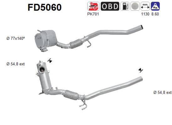 AS Részecskeszűrő, kipufogó FD5060_AS2