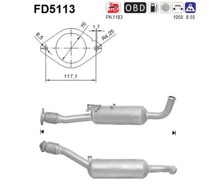AS Részecskeszűrő, kipufogó FD5113_AS2