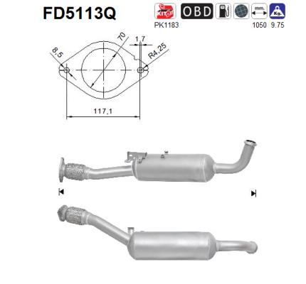 AS Részecskeszűrő, kipufogó FD5113Q_AS2