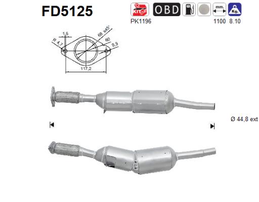 AS Részecskeszűrő, kipufogó FD5125_AS2