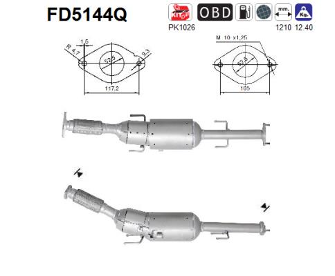 AS Részecskeszűrő, kipufogó FD5144Q_AS2