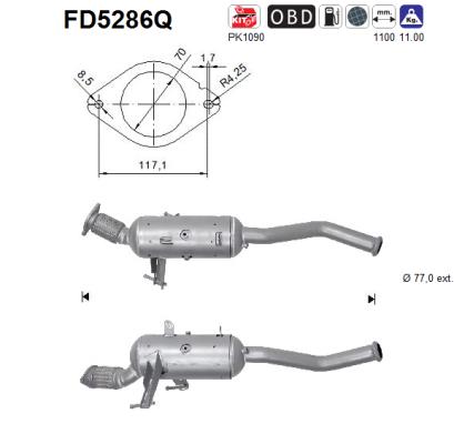 AS Részecskeszűrő, kipufogó FD5286Q_AS2