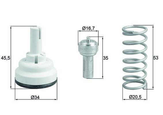 MAHLE Termosztát TX182105D_MAHLE