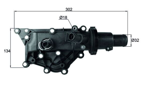 MAHLE Termosztát házzal TH5989_MAHLE