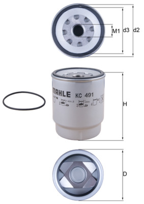 MAHLE Üzemanyagszűrő KC491D_MAHLE