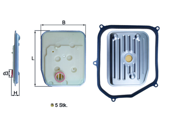 MAHLE Szűrő, automataváltó HX147KIT_MAHLE