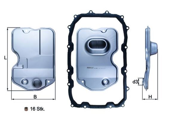 MAHLE Szűrő, automataváltó HX160KIT_MAHLE