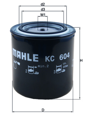 MAHLE Üzemanyagszűrő KC604_MAHLE