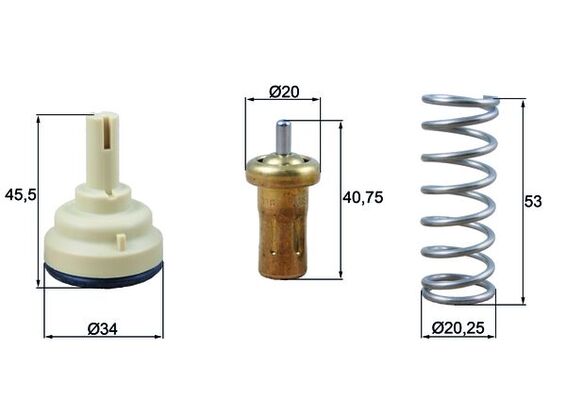 MAHLE Termosztát+O gyűrű TX20980D_MAHLE