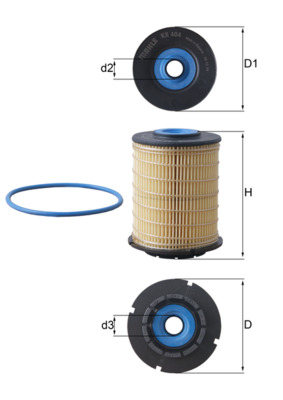 MAHLE Üzemanyagszűrö betét KX404D_MAHLE