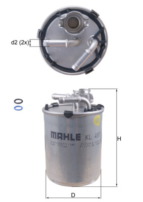 MAHLE Üzemanyagszűrő KL497D_MAHLE