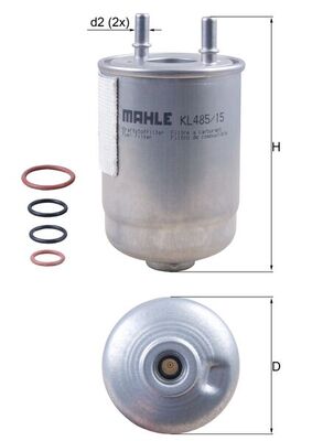 MAHLE Üzemanyagszűrő KL485/15D_MAHLE