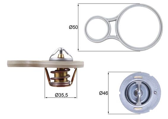 MAHLE Termosztát+tömítés TX25591_MAHLE