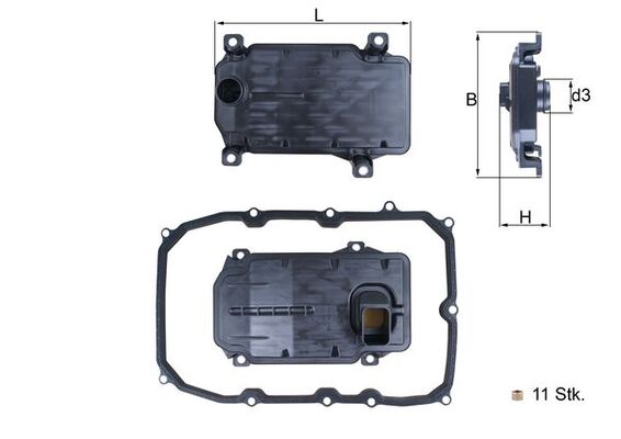 MAHLE Szűrő, automataváltó HX187KIT_MAHLE