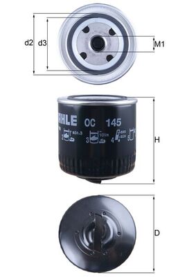 MAHLE Olajszűrő OC145_MAHLE