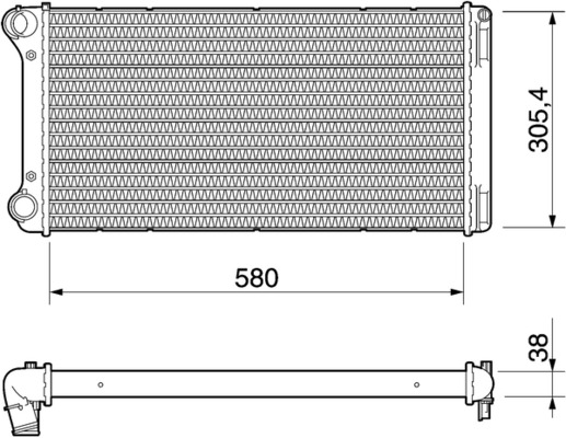 MAHLE Vízhűtő CR1109000P_MAHLE