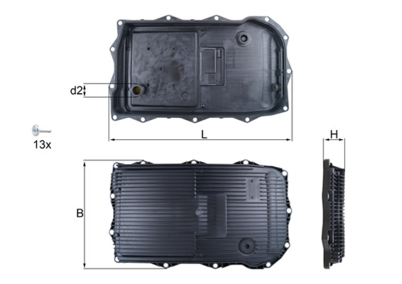 MAHLE Sebességváltó olajteknő HX184KIT_MAHLE